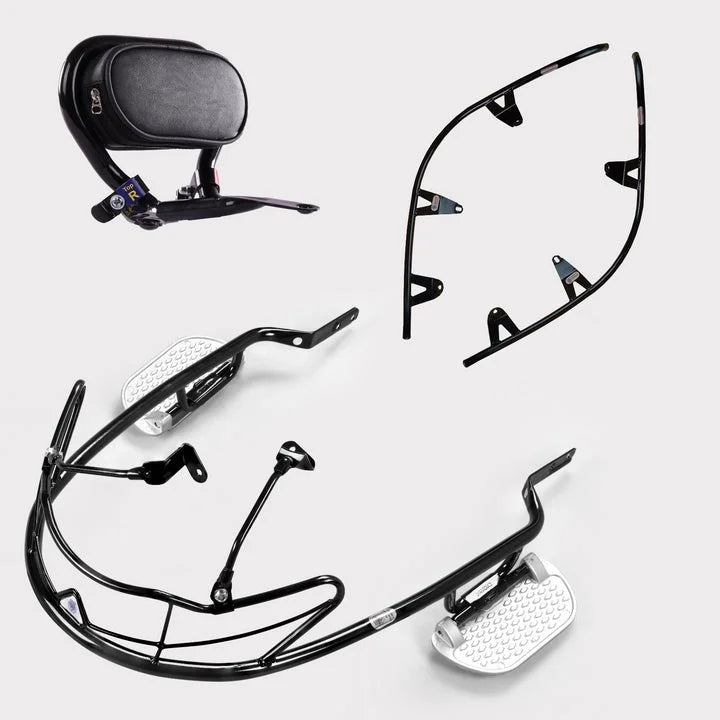 Ola S1 and S1 Pro Combo Accessories Kit 1: Foldable Footrest, Buddy Step & Backrest