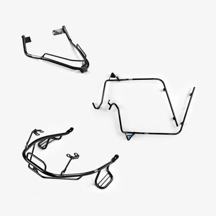 ATH Electric Scooter  Black Safety Guard Kit: Middle Crash Guard, Front Mudguard, Rear/Back Guard, Footrest (Double Side)