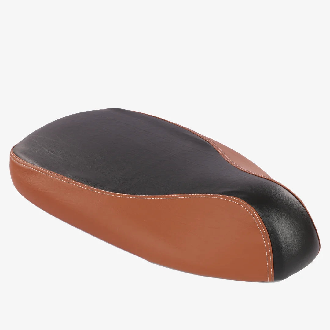 Ola S1,S1 Pro, S1 Air & Ola S1 Air : Dual Color Artificial  Leather Seat Cover (Tan + Black color)