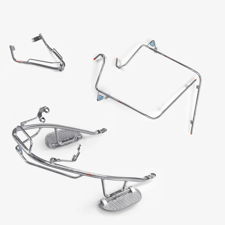ATH Electric Scooter Combo Accessories Kit 1 : Stainless Steel Foldable Footrest + All Round Guard + Crash Guard + Mud Guard