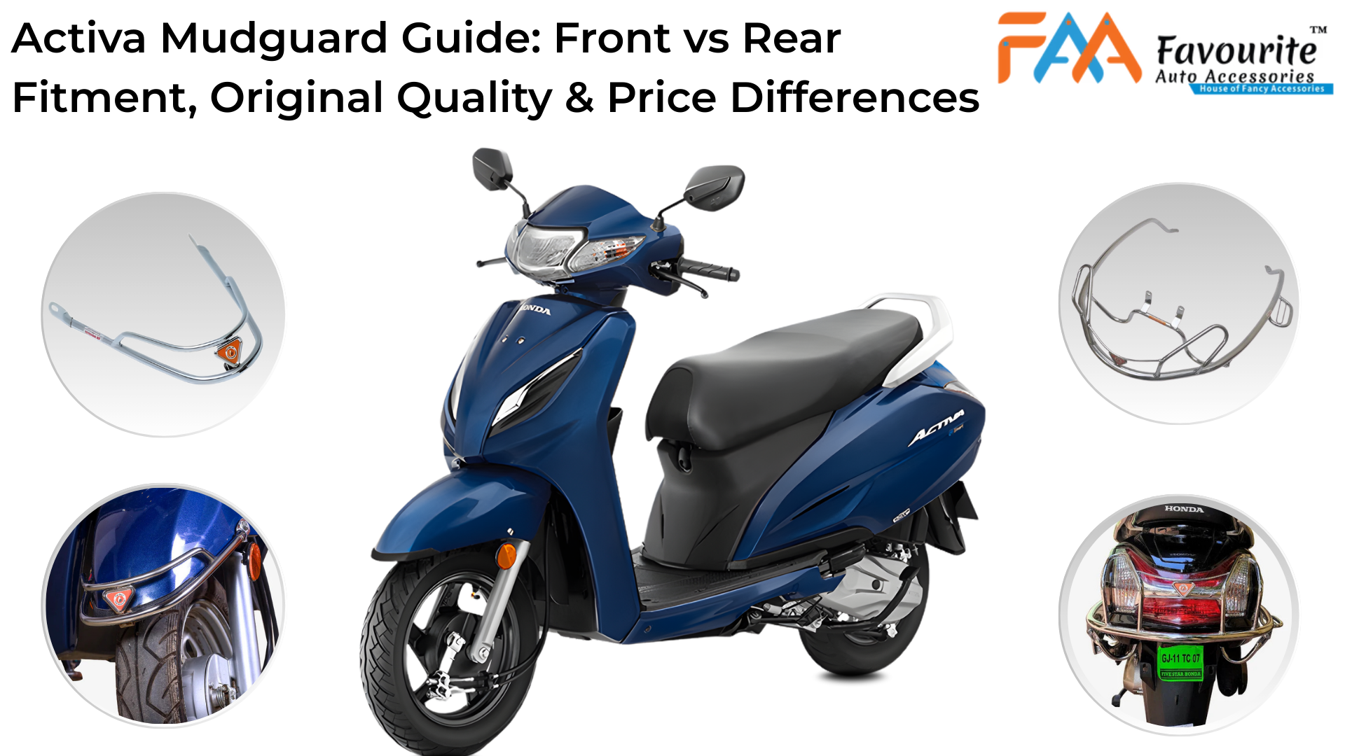 Activa Mudguard Guide: Front vs Rear Fitment, Original Quality & Price Differences