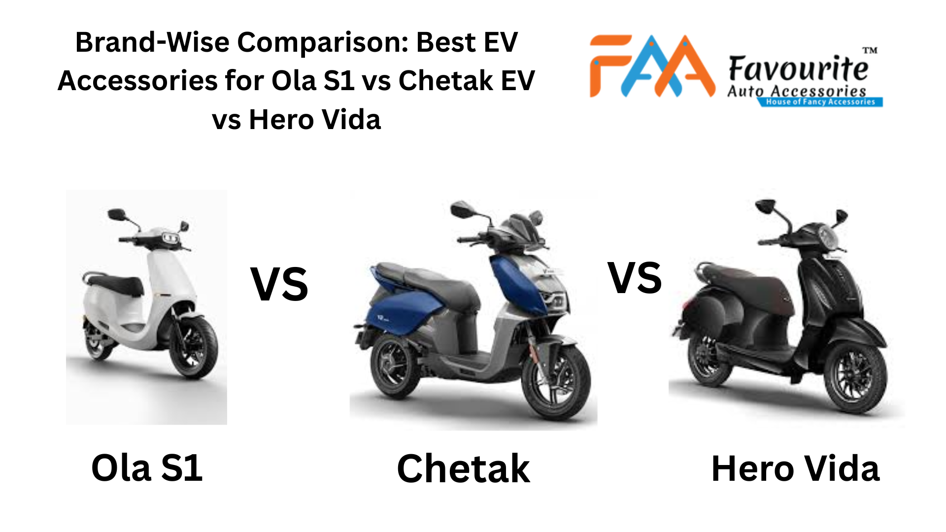 Brand-Wise Comparison: Best EV Accessories for Ola S1 vs Chetak EV vs Hero Vida