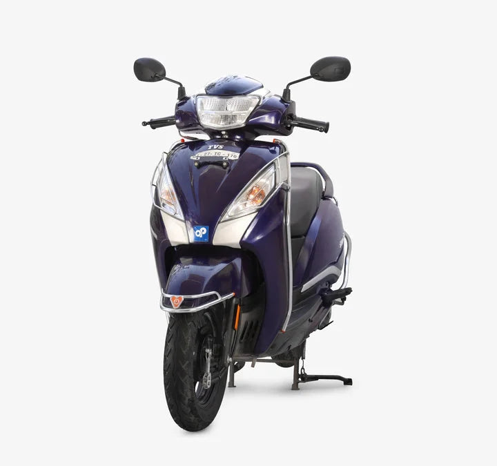 TVS Jupiter 125 Steel Safety Guard Full Set | Rear Guard, Front Guards & Mudguard with Free Seat Cover & 3D Floor Mats