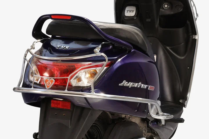 TVS Jupiter 125 Steel Safety Guard Full Set | Rear Guard, Front Guards & Mudguard with Free Seat Cover & 3D Floor Mats