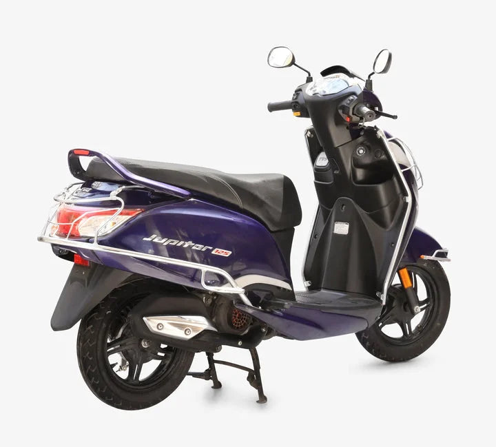 TVS Jupiter 125 Steel Safety Guard Full Set | Rear Guard, Front Guards & Mudguard with Free Seat Cover & 3D Floor Mats