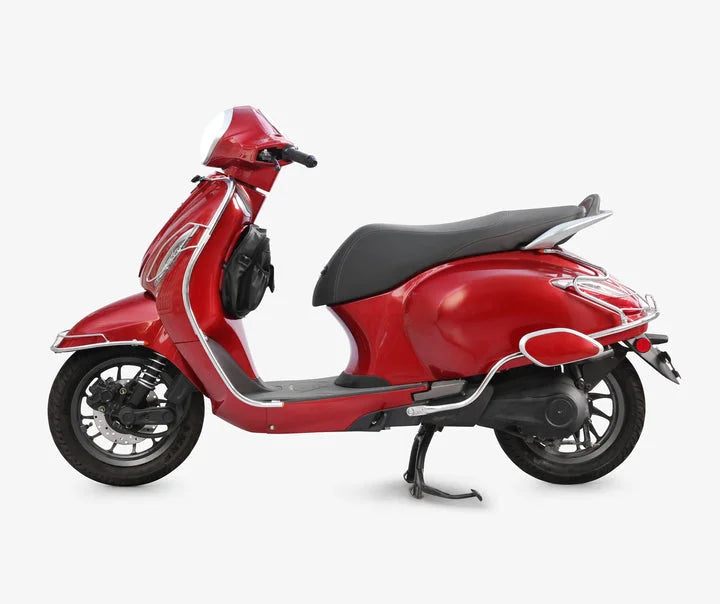 Bajaj Chetak 2903 Electric (EV) Combo Accessories Kit 1: Stainless Steel Foldable Footrest + Crash Guard + Mud Guard