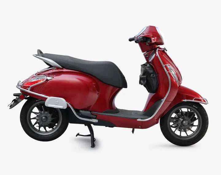 Bajaj Chetak 2903 Electric (EV) Combo Accessories Kit 1: Stainless Steel Foldable Footrest + Crash Guard + Mud Guard