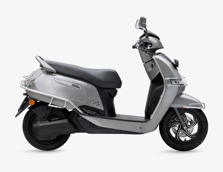 TVS iQube Steel Safety Guard Kit | Middle Crash Guard, Front Mudguard, Rear Guard & Right Side Footrest with Free Seat Cover & 3D Floor Mats