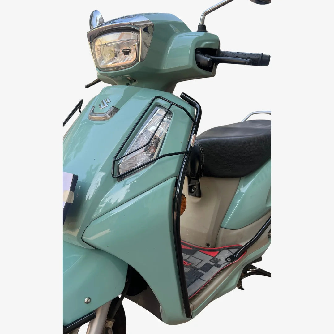 Suzuki Access 2025 Black Safety Guard Full Set | Rear Guard, Front Guards & Mudguard with Free Seat Cover & 3D Floor Mats