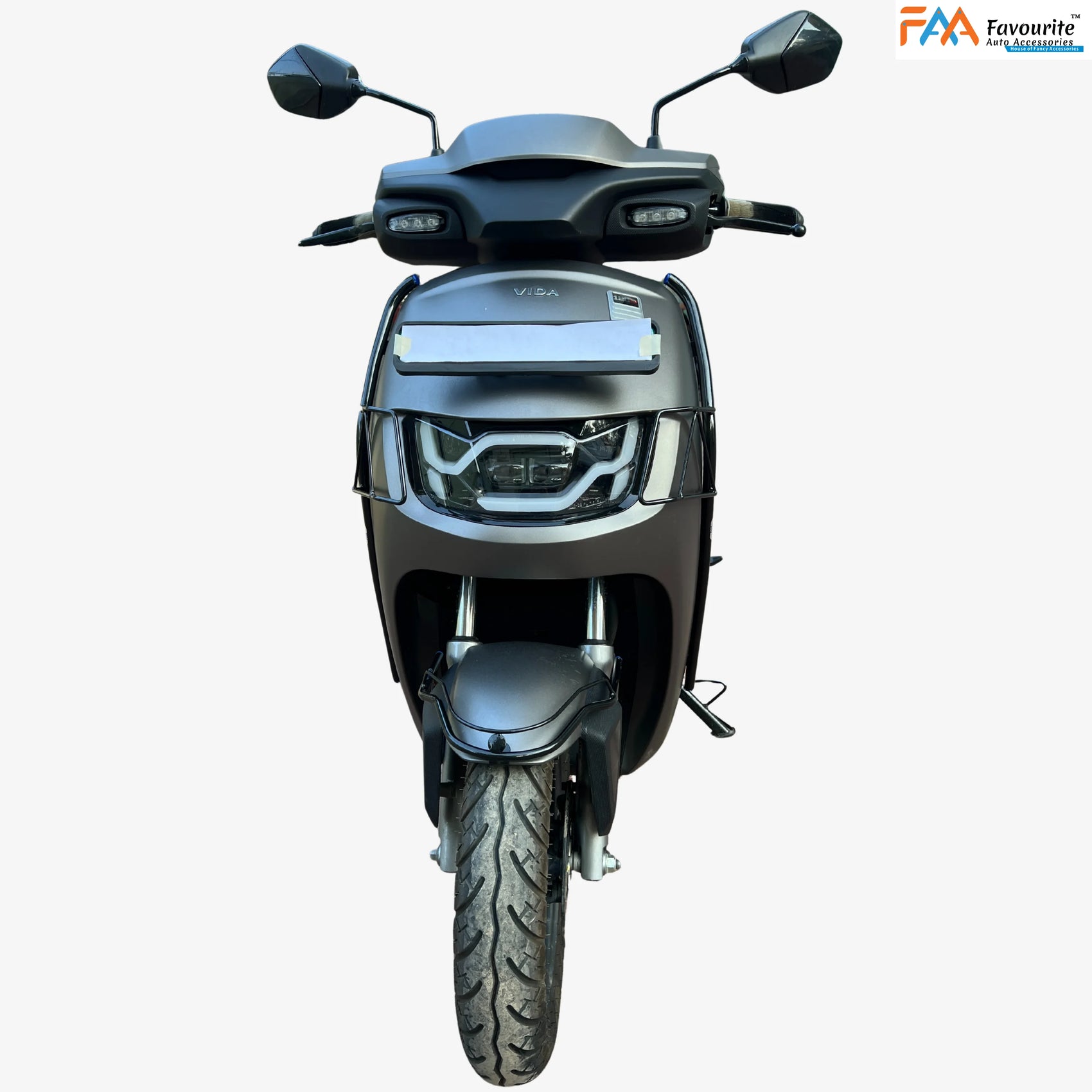 Hero VIDA VX2 Plus & Go Black Safety Guard Set (Front, Rear, Mudguard) with Free Seat Cover, 3D Mat & Footrest