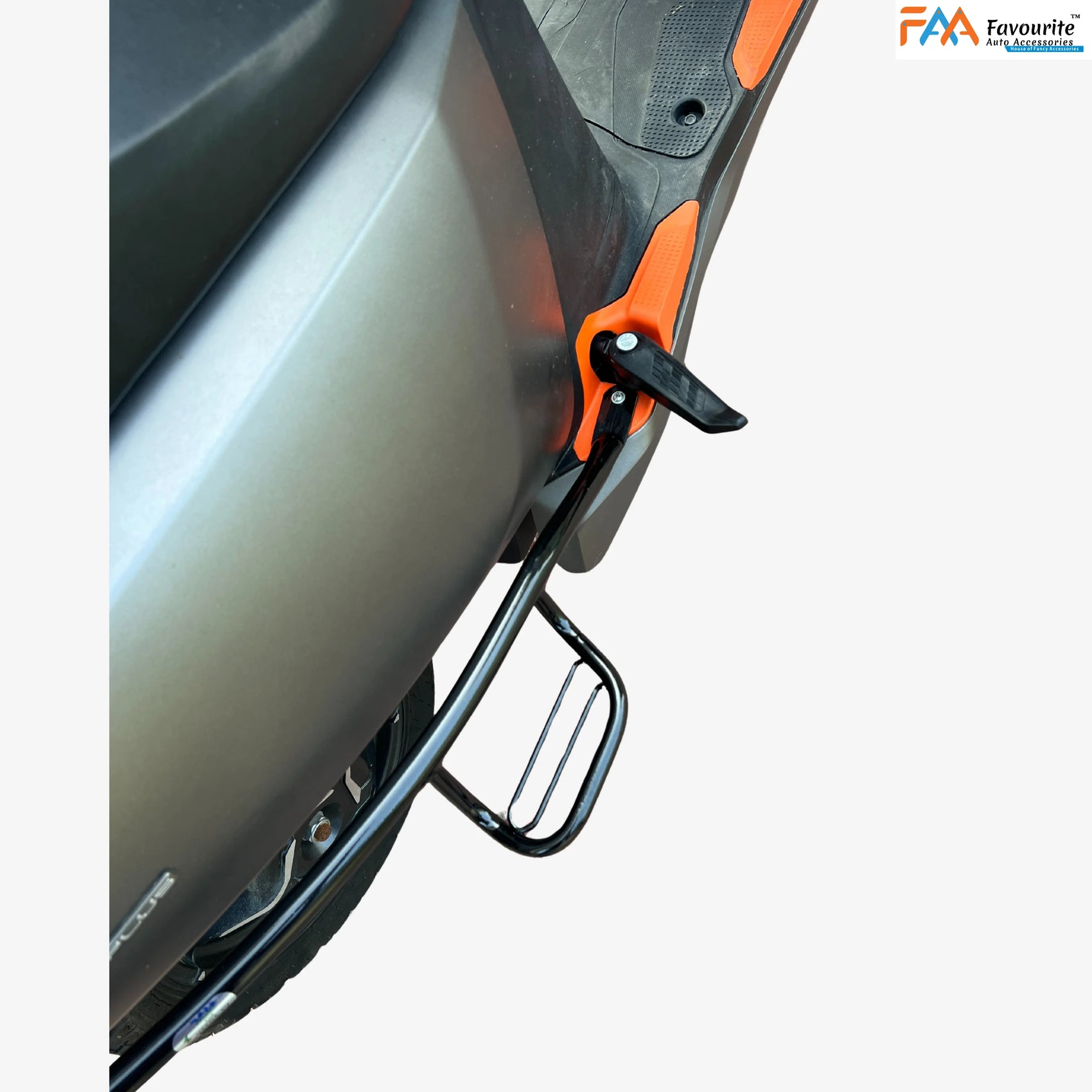 Hero VIDA VX2 Plus & Go Black Safety Guard Set (Front, Rear, Mudguard) with Free Seat Cover, 3D Mat & Footrest