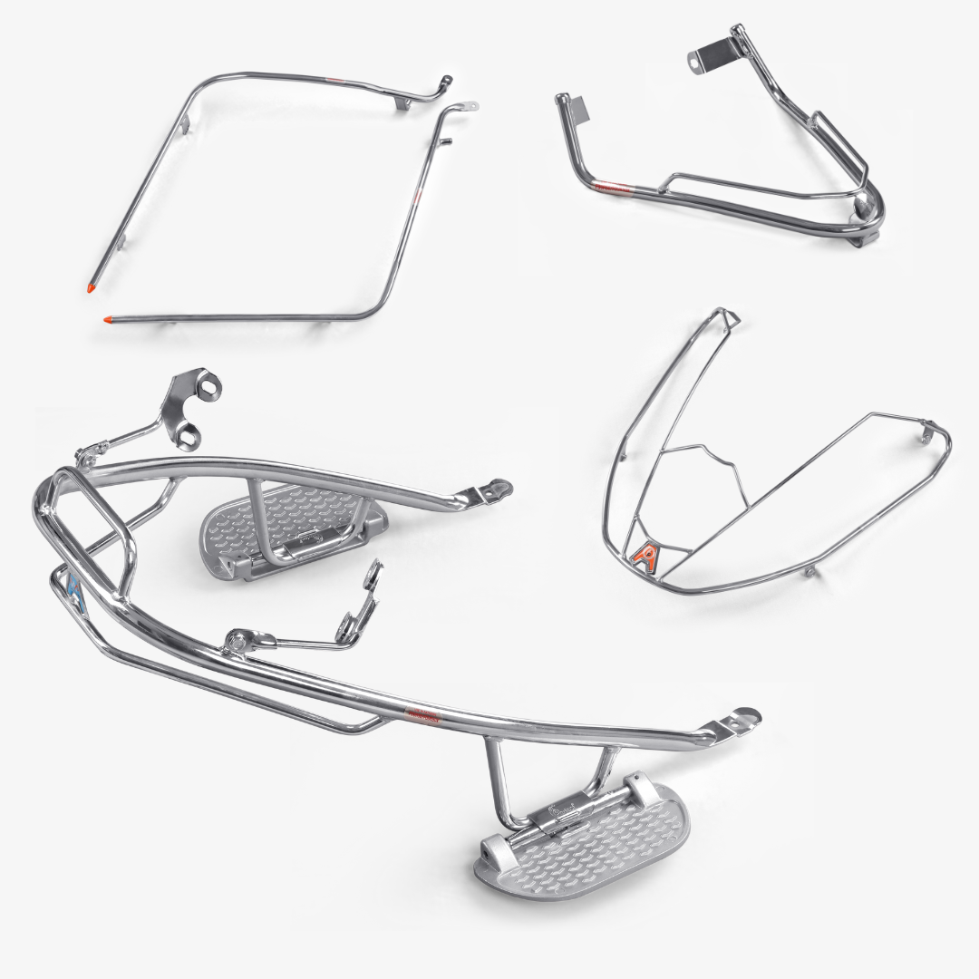 Enhanced Stainless Steel Safety Guard with Foldable Footrest Suitable for Ather 450X and 450 Plus Electric Scooters