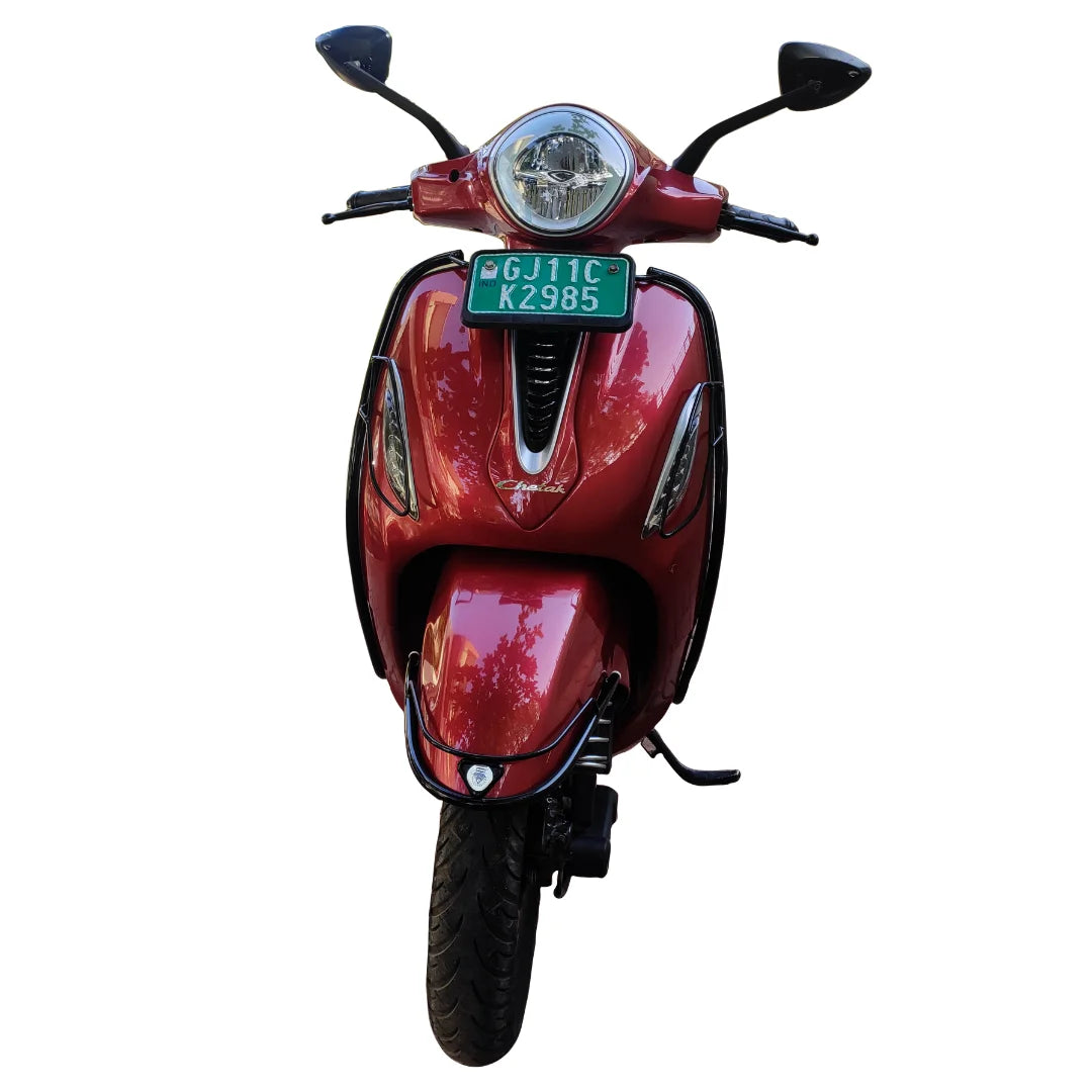 Black Safety Guard Fix Footrest for Bajaj Chetak 2903 Electric Scooter