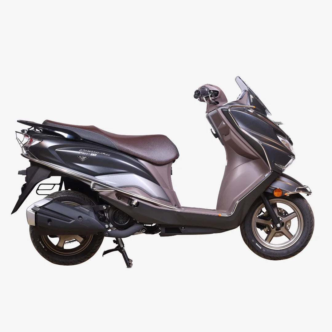 Suzuki Burgman Steel Safety Guard Full Set | Rear Guard, Front Guards & Mudguard with Free Seat Cover & 3D Floor Mats