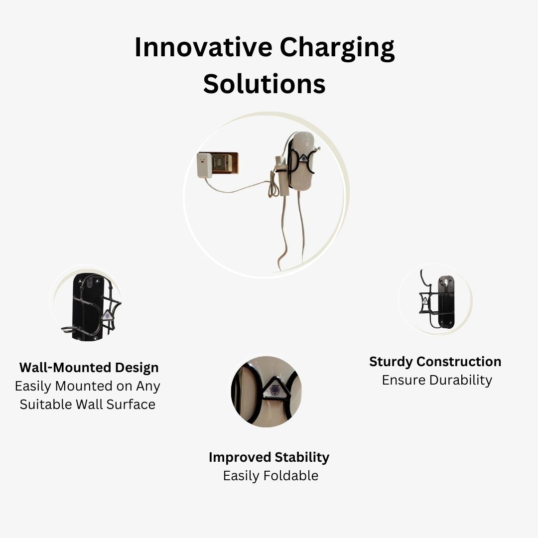 Ola S1, Ola S1 Pro, Ola S1 Air, and Ola S1 X Gen 1 & Gen 2 : Metal Charger Holder (Wall Mounted Bracket) with Locking system