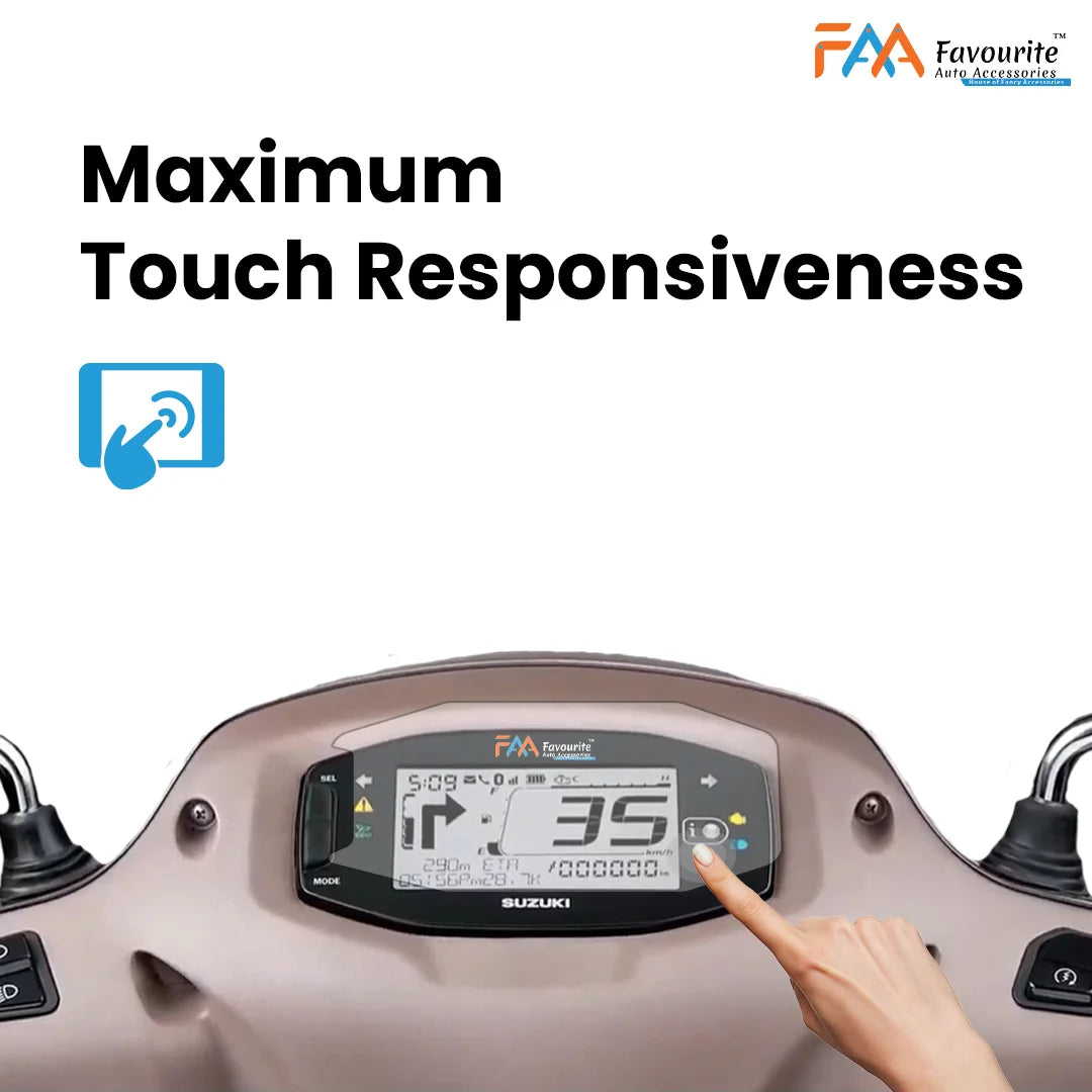 Suzuki New Access 2016 to 2024 : Glossy Finish Screen Guard (Tempered Glass Screen Protector)