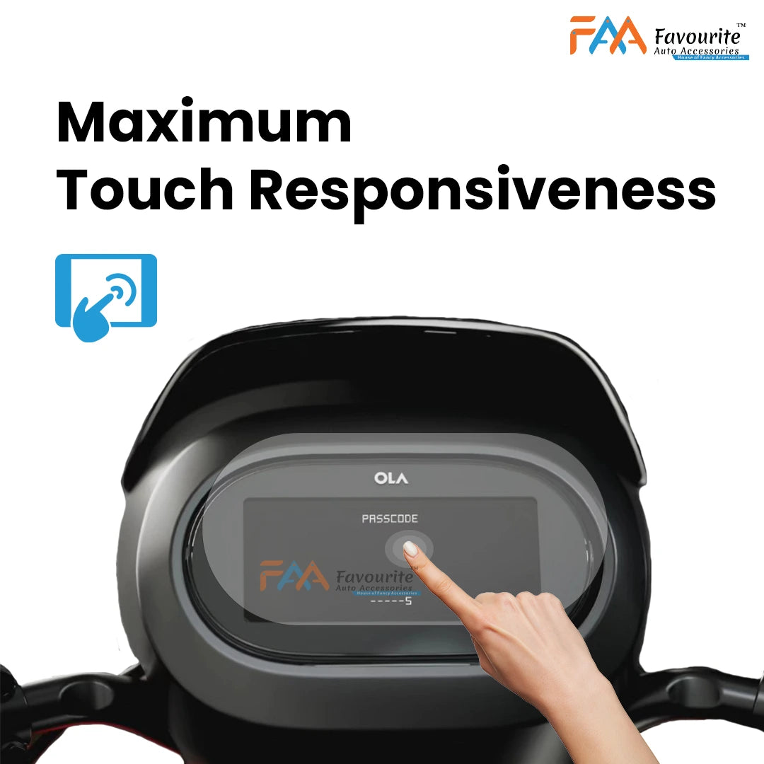 Ola S1 X & S1 X Plus : Glossy Finish Screen Guard (Tempered Glass Screen Protector)