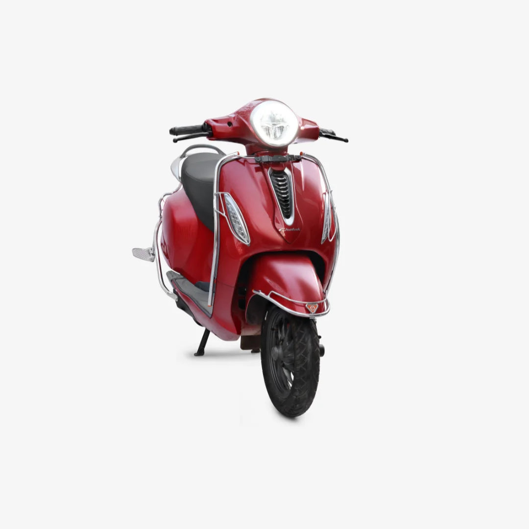 CHETAK 3501 & 3502 Steel Safety Guard Full Set (2025 Model) | Rear Guard, Front Guards & Mudguard with Free 3D Rubber Floor Mats