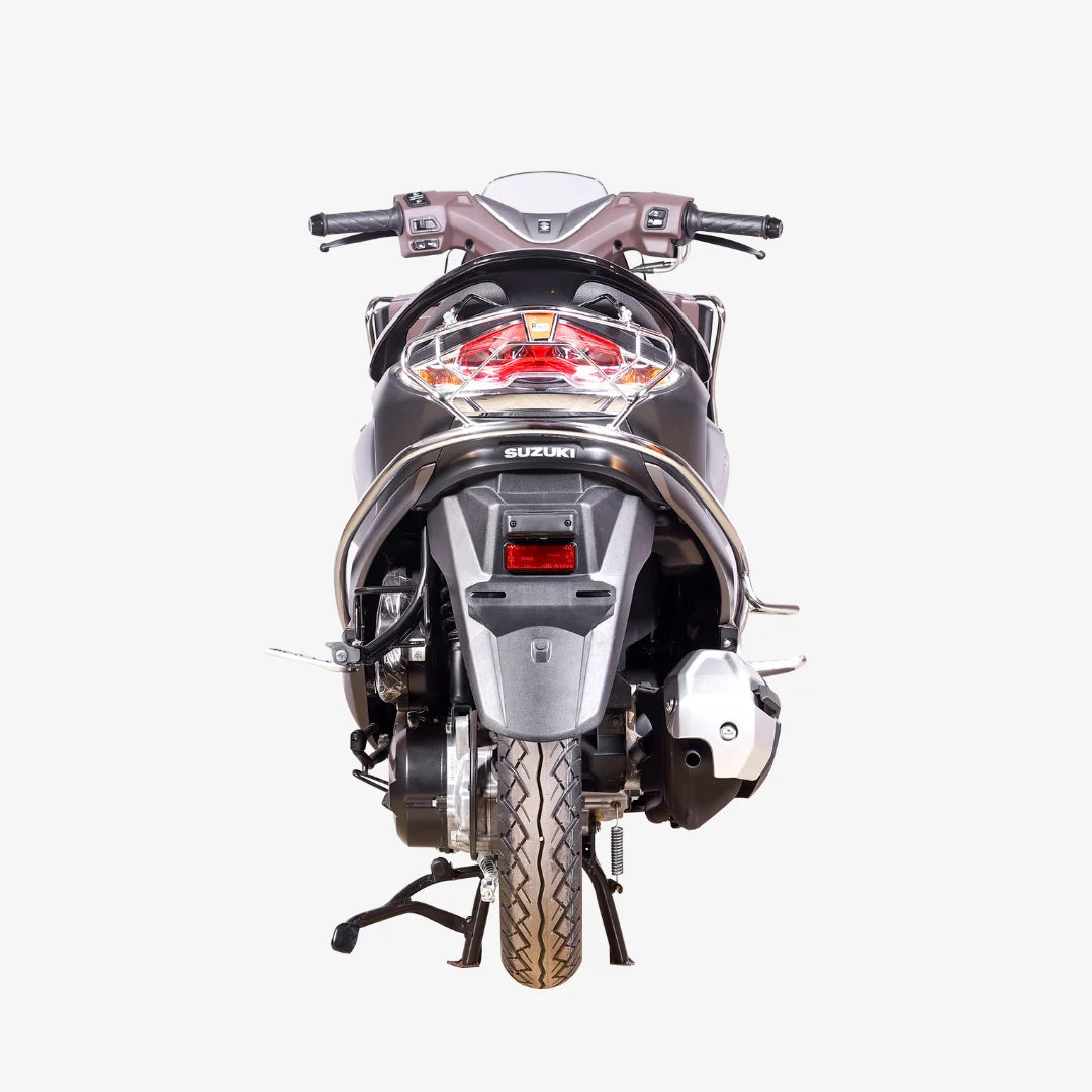 Suzuki Burgman Steel Safety Guard Full Set | Rear Guard, Front Guards & Mudguard with Free Seat Cover & 3D Floor Mats