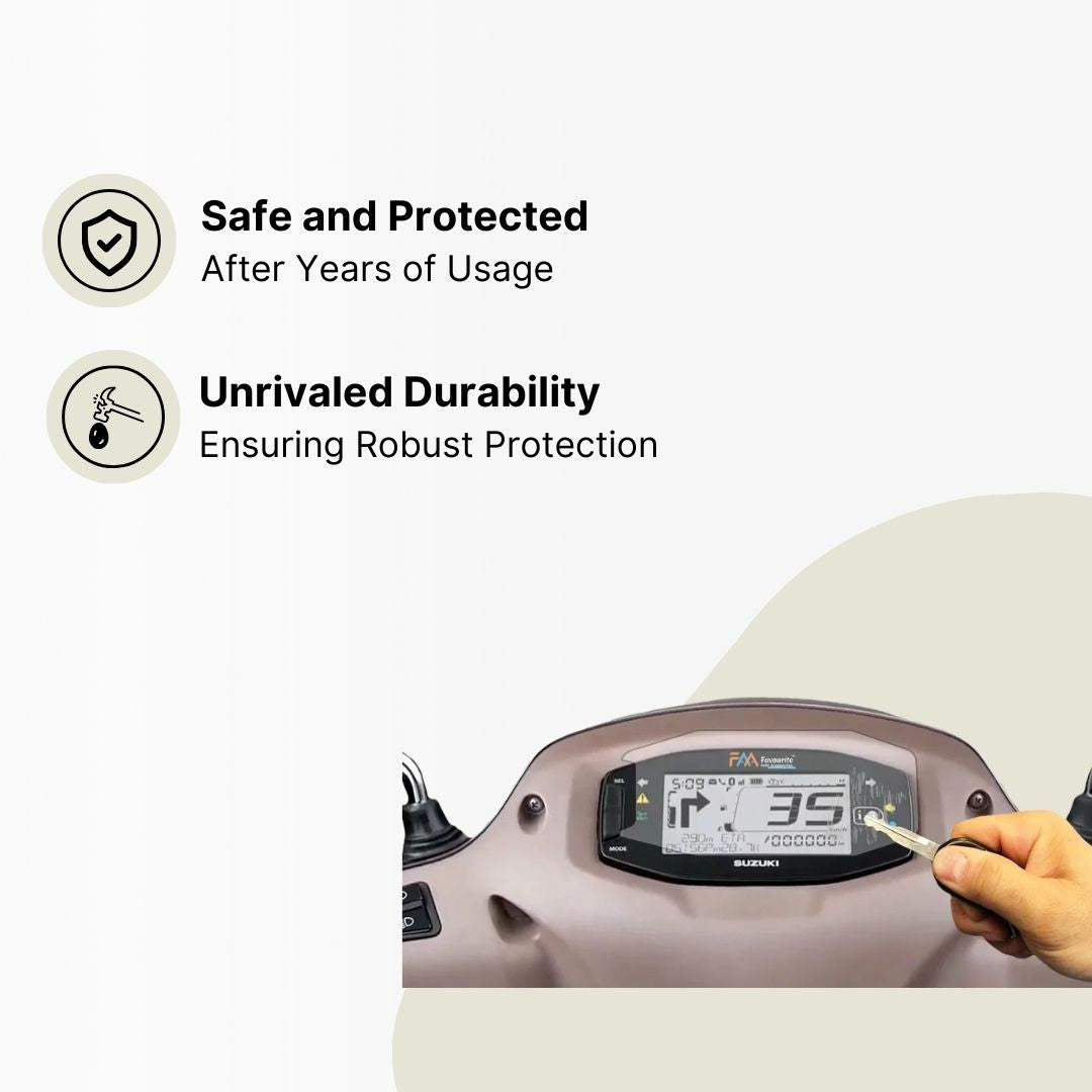 Suzuki New Access 2016 to 2024 : Glossy Finish Screen Guard (Tempered Glass Screen Protector)