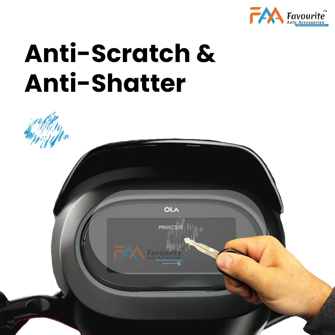 Ola S1 X & S1 X Plus : Glossy Finish Screen Guard (Tempered Glass Screen Protector)