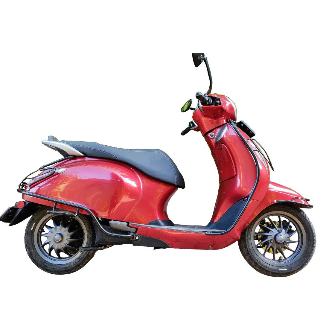 Black Safety Guard Fix Footrest for Bajaj Chetak 2903 Electric Scooter