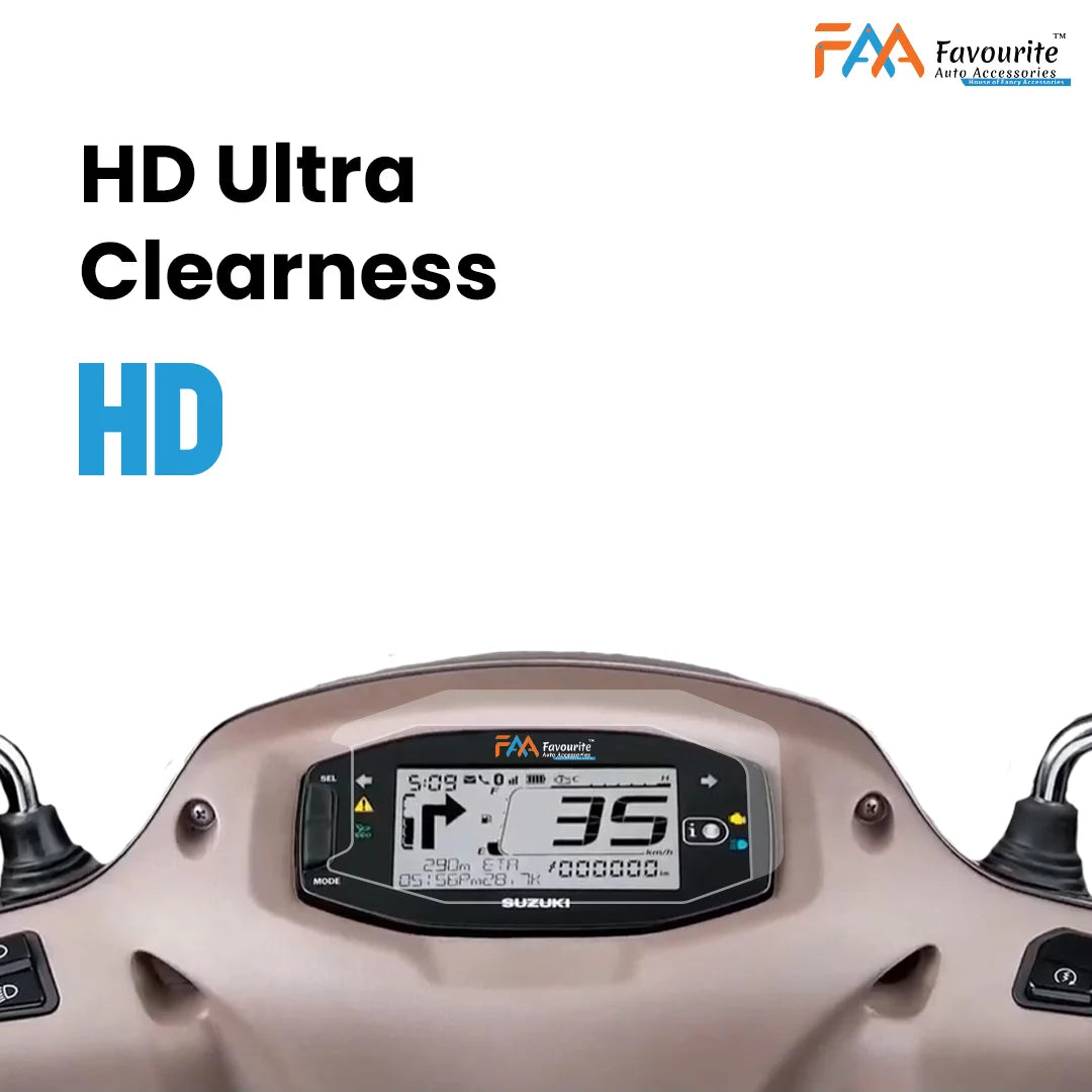 Suzuki New Access 2016 to 2024 : Glossy Finish Screen Guard (Tempered Glass Screen Protector)