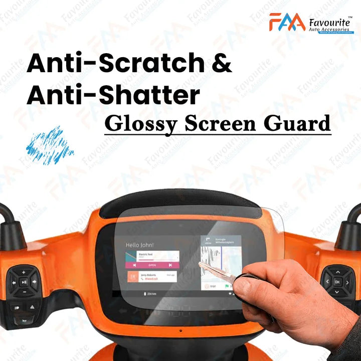 Ola S1 & S1 Pro:  Glossy Finish Screen Protector (Tempered Glass Screen Protector)