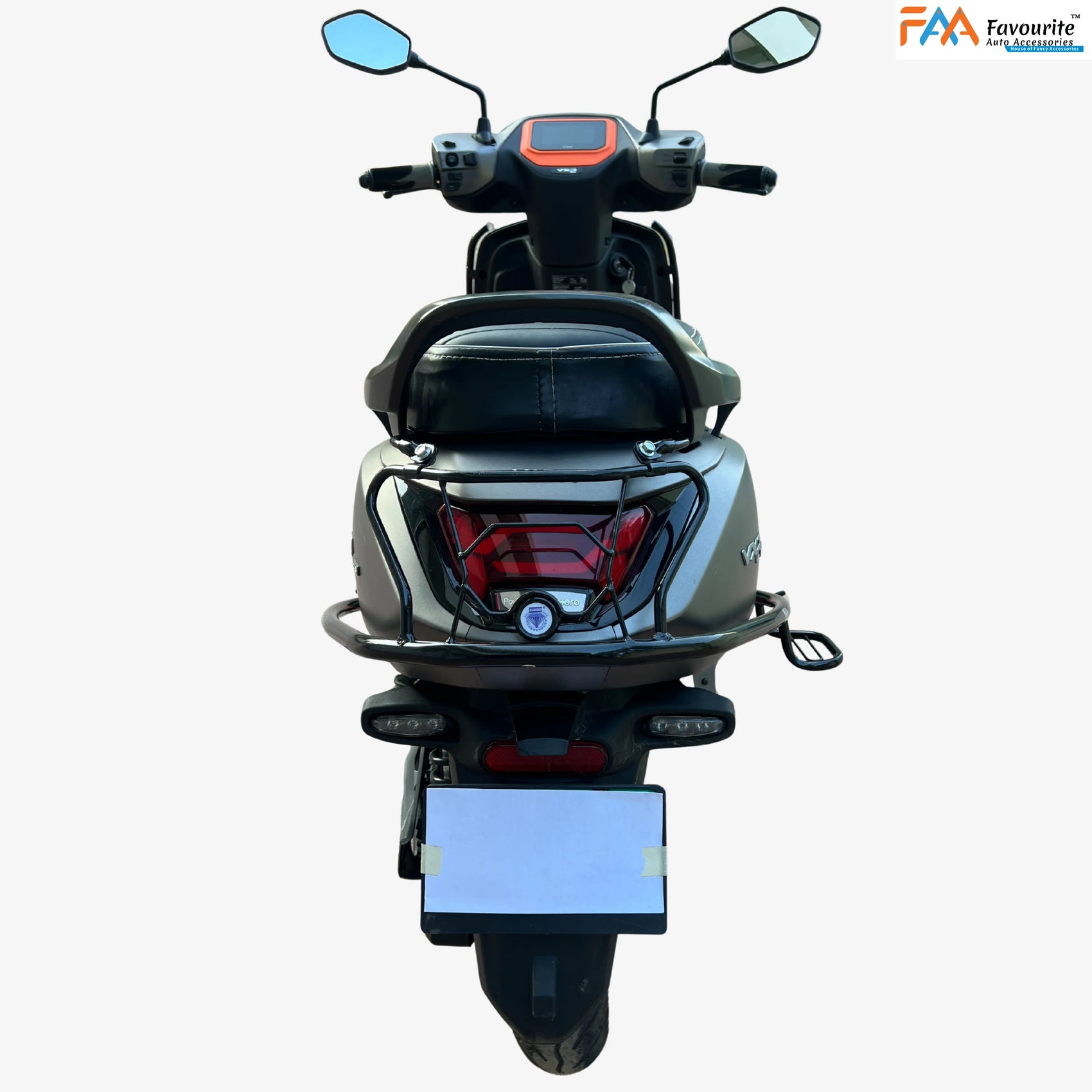 Hero VIDA VX2 Plus & Go Black Safety Guard Set (Front, Rear, Mudguard) with Free Seat Cover, 3D Mat & Footrest