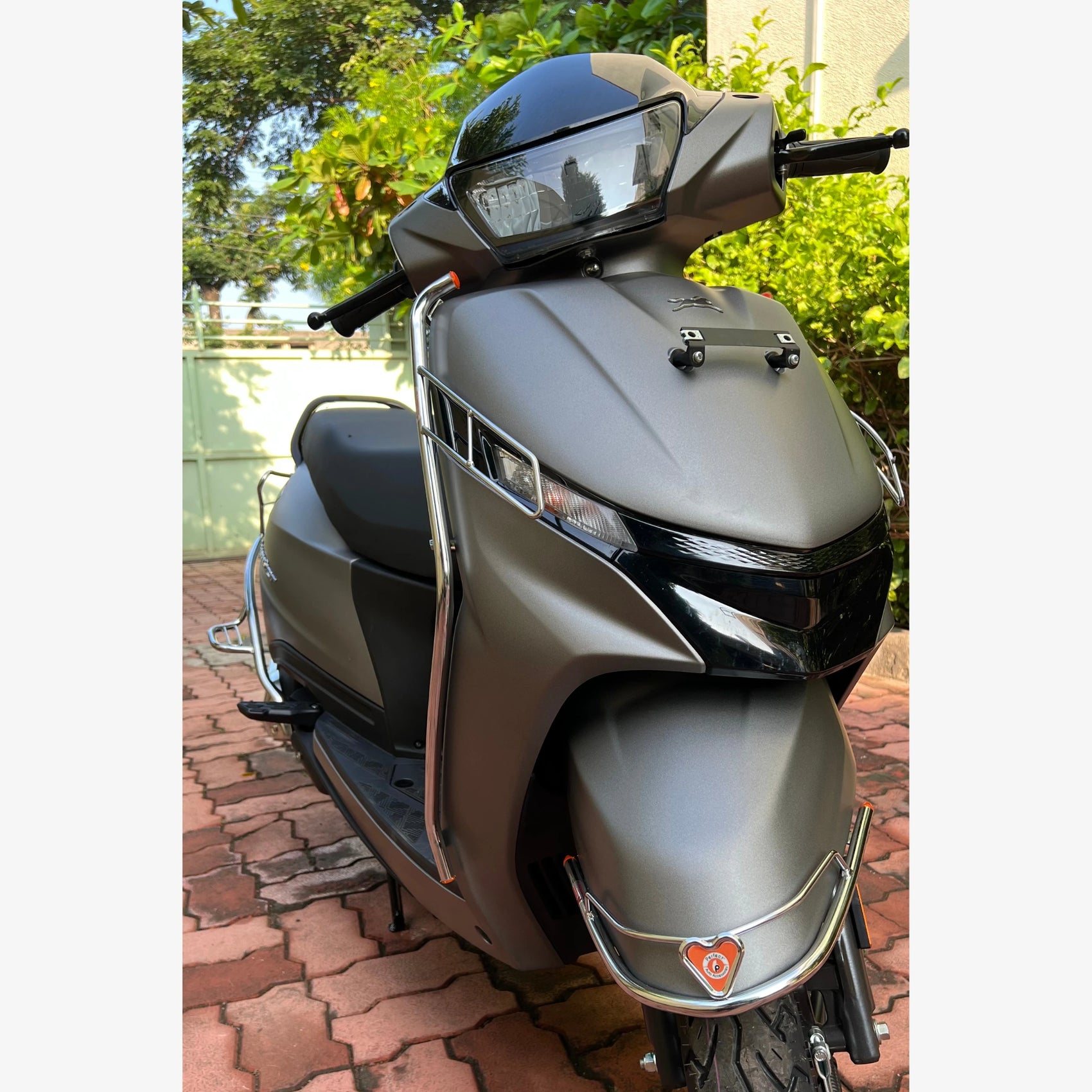 TVS Jupiter 110 Steel Crash Guard Set (2024 Model) | Front, Rear & Side Protection with Free Seat Cover & 3D Floor Mats